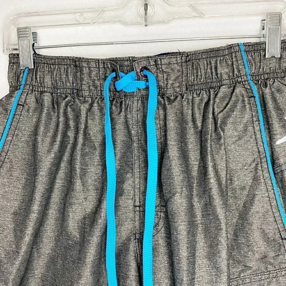Speedo Men's Gray Aqua Board Shorts Mesh Brief Swim Trunks ~ Size Small NWOT